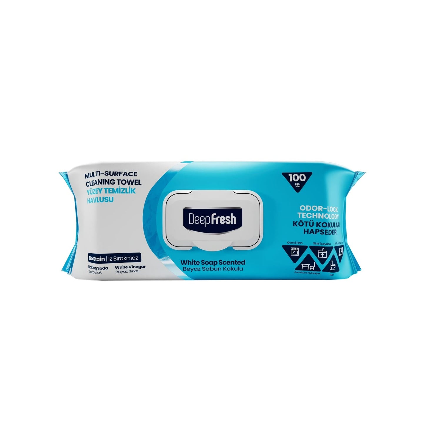 Deep Fresh Servetele Cu Otet Si Bicarbonat 100 buc Sapun - Delvio Retail