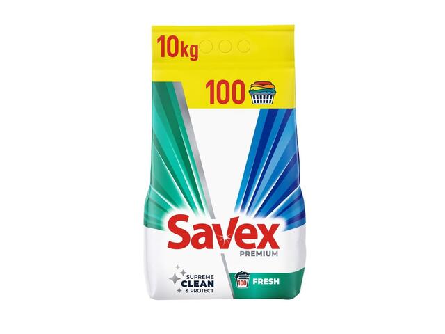 Savex Detergent Pudra Automat 2 in 1 Fresh 10kg, 100 de spalari - Delvio Retail